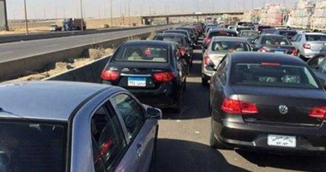 توقف حركة المرور بطريق الإسكندرية الصحراوي بسبب حادث تصادم