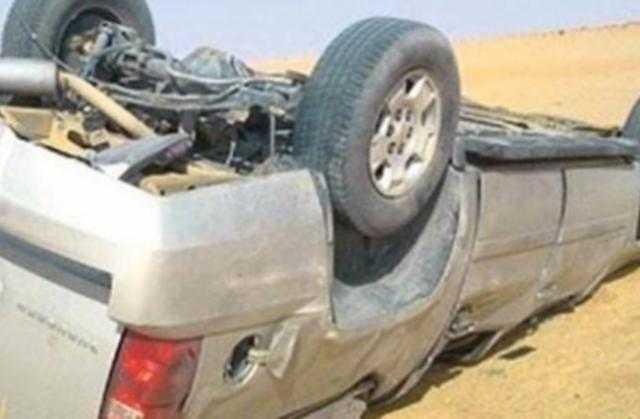 إصابة طالب فى انقلاب سيارة على طريق ”بنها - شبرا الخيمة”