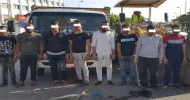 حبس 11 متهما بالشروع فى سرقة كابلات هواتف التجمع الخامس 4 أيام