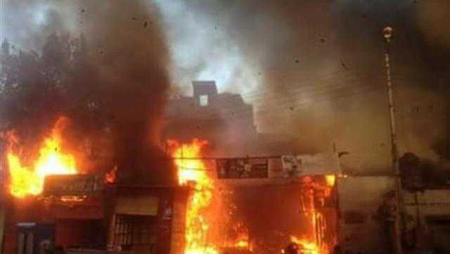 3 سيارات إطفاء للسيطرة على حريق فى البدرشين