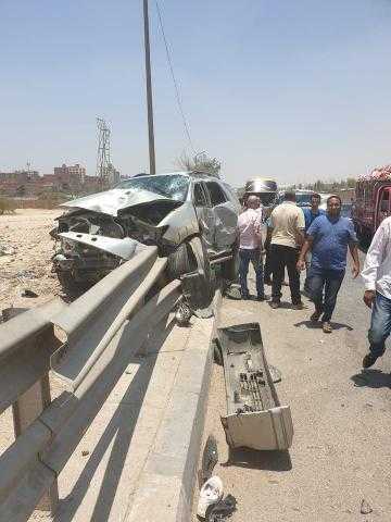 بالصور..حادث مروع على طريق طرة عبر الأوتوستراد