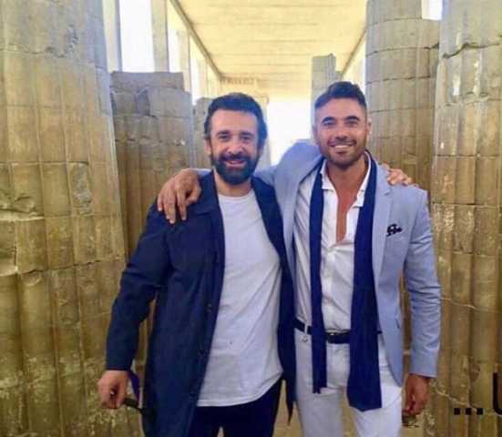 هكذا احتفل أحمد عز بعيد ميلاد كريم عبد العزيز