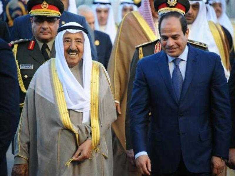 الرئيس السيسي يتبادل مع أمير الكويت التهنئة بحلول عيد الفطر المبارك