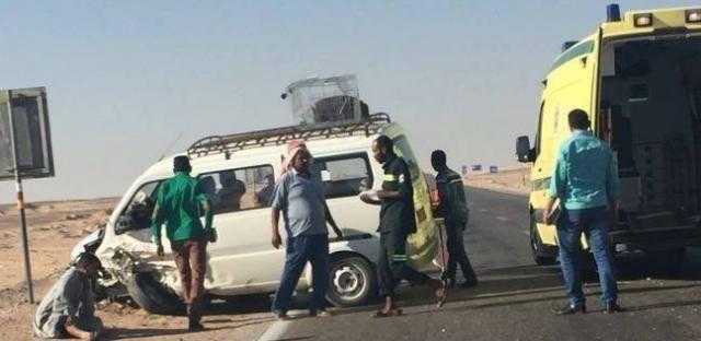 مصرع شخص في انقلاب سيارة بصحراوي بني سويف