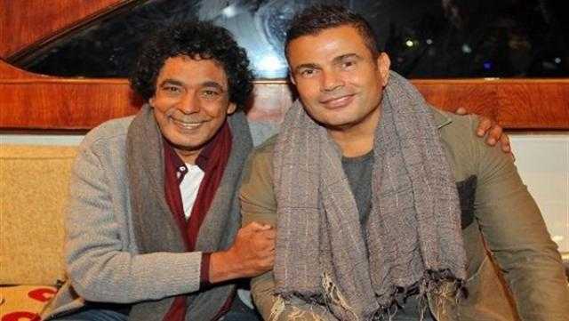 محمد منير يهنئ عمرو دياب بعيد ميلاده