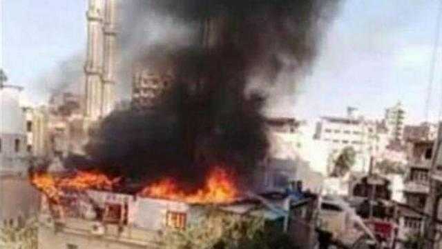 السيطرة على حريق قاعة مناسبات كنيسة مارجرجس بالمنصورة دون إصابات