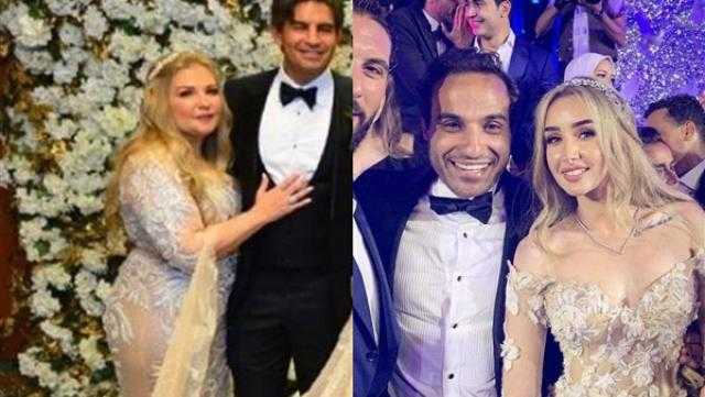 مين أحلى.. عبير منير بنفس فستان هنا الزاهد في حفل زفافها