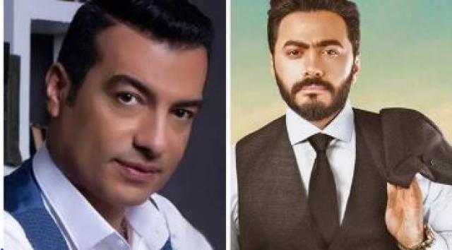 تامر حسنى ينعى والد إيهاب توفيق بكلمات مؤثرة