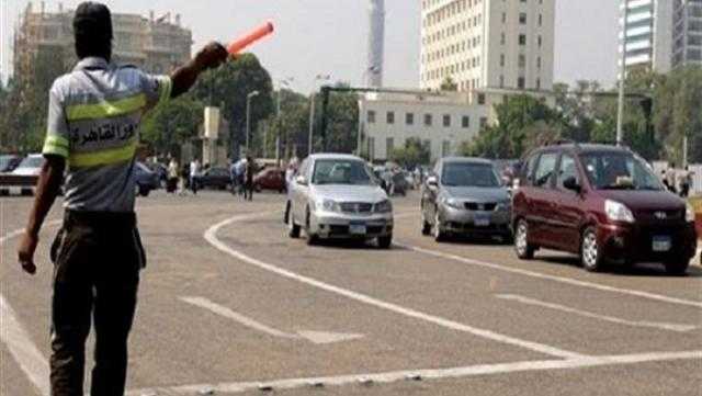 المرور يجرى تحويلة لحركة السيارات بدائرى المعادي