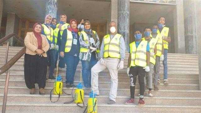 مستقبل وطن بأسوان ينظم حملة لتعقيم مبني اذاعة وتليفزيون جنوب الصعيد