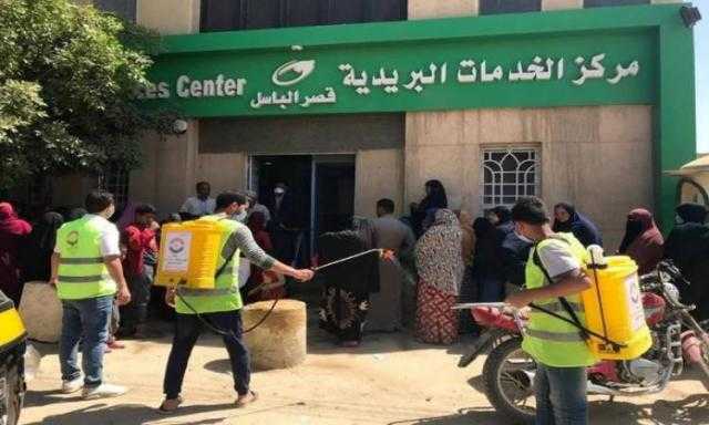 الحرية المصرى بالفيوم يواجه كورونا بتعقيم المنشآت الحكومية