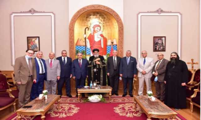 البابا يستقبل رئيس المحكمة الدستورية العليا ونوابه