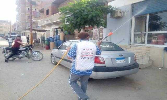 «المصريين الأحرار» يواصل أعمال تطهير المنشآت والشوارع في بدر