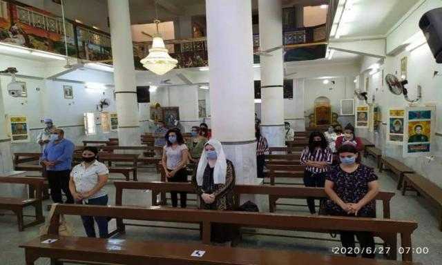 كنيسة الكاثوليك بجزيرة الخذندراية تحتفل باستقبال أول قداس