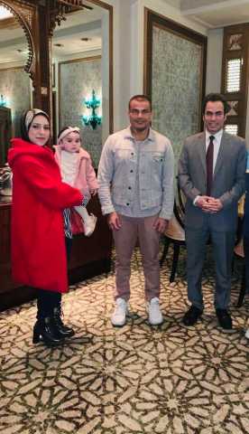 شاهد أول صورة تجمع بين إنجي المسلماني وعمرو دياب