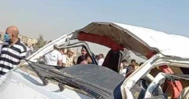 مصرع 3 وإصابة 8 فى حادث تصادم تريلا وميكروباص بالمنصورة
