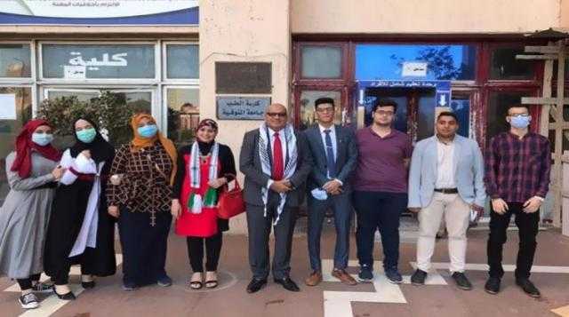 مسئول شئون الجامعات بالسفارة الفلسطينية يزور جامعة المنوفية