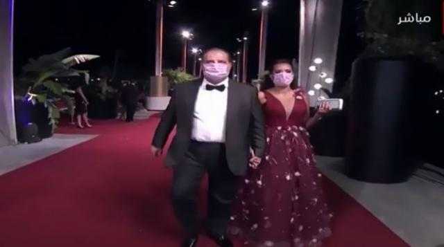 خالد الصاوي وزوجته بحفل مهرجان الجونة