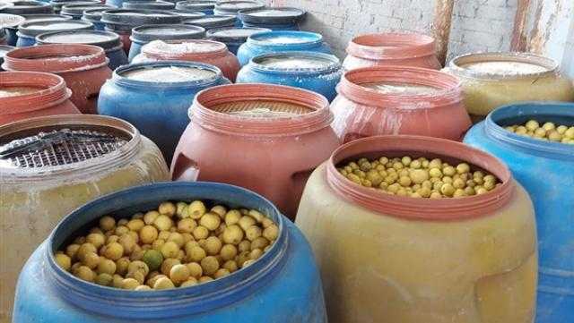 ضبط أكثر من 6 أطنان مخللات فاسدة بداخل مصنع غير مرخص بالإسكندرية