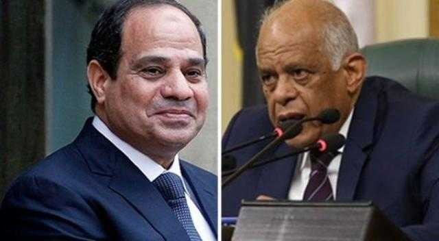 رئيس مجلس النواب يهنئ السيسي بالمولد النبوي الشريف