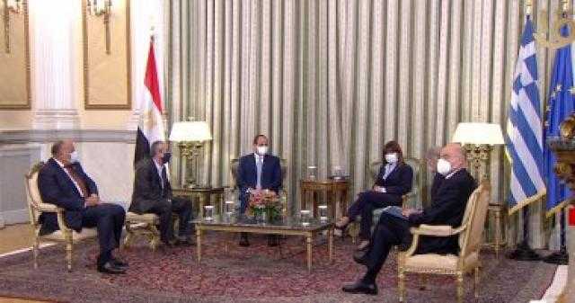 رئيسة اليونان لـ”السيسى”: مصر دولة رائدة فى العالمين العربي والإسلامى
