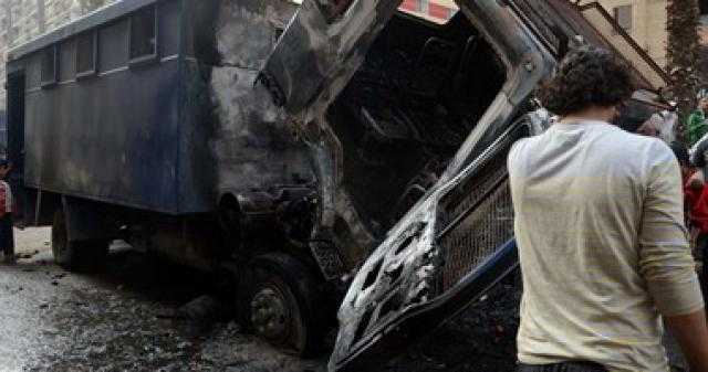 استشهاد مجند وإصابة 19 إثر انقلاب سيارة أمن مركزى بطريق الواحات الصحراوى