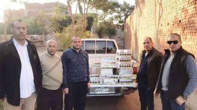 ضبط 750 علبة سجائر مجهولة المصدر بمدينة إطسا في الفيوم
