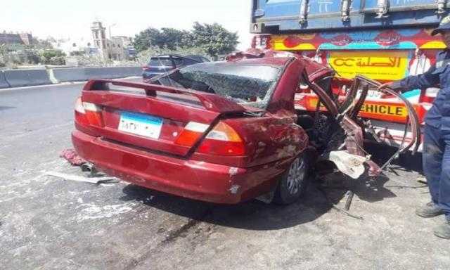 إصابة أمين شرطة فى حادث سير بالمنيا