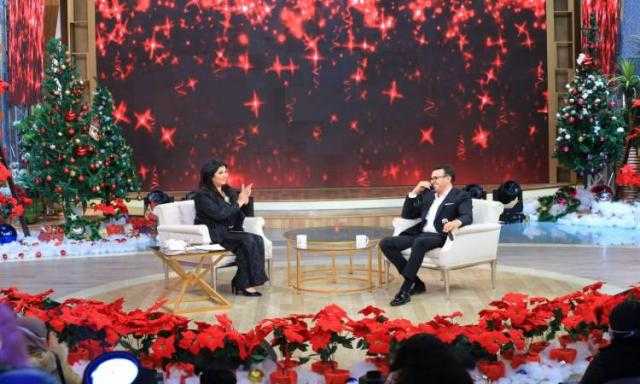 منى الشاذلى تحتفل برأس السنة مع صابر الرباعى