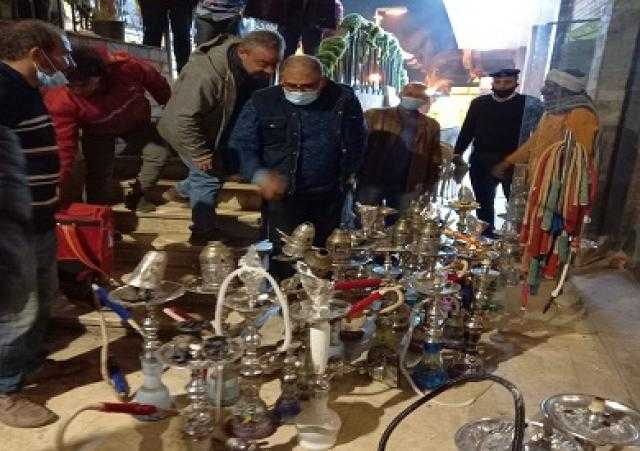 مصادرة 400 شيشة وتحرير 50 محضر عدم ارتداء الكمامة في حي البساتين