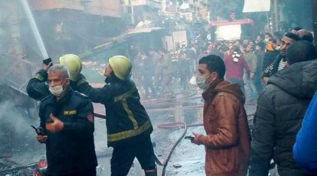 النيابة: تفحم 22 محلا في حريق التوفيقية