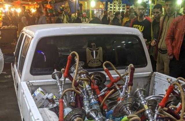 حي البساتين يشن حملة مكبرة على المقاهي ويصادر 70 شيشة