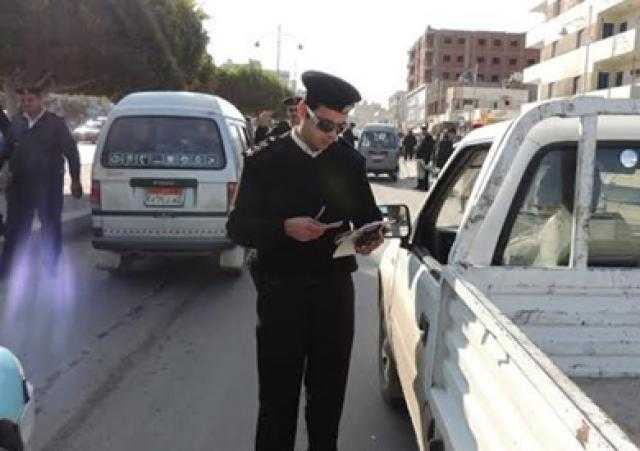 ضبط وتحرير 985 مخالفة مرورية بكفر الشيخ