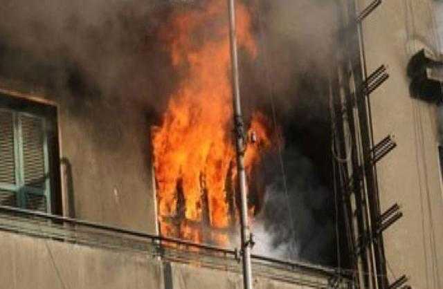 انفجار اسطوانة غاز نتيجة حريق عقار فى الهرم