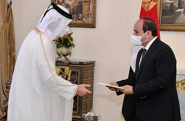 الرئيس السيسي يؤكد لوزير خارجية قطر أهمية تركيز الجهود لصالح شعبي البلدين