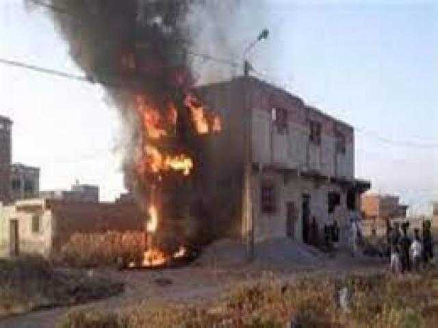 السيطرة على حريق بمنزلين و3 حظائر ماشية بسوهاج