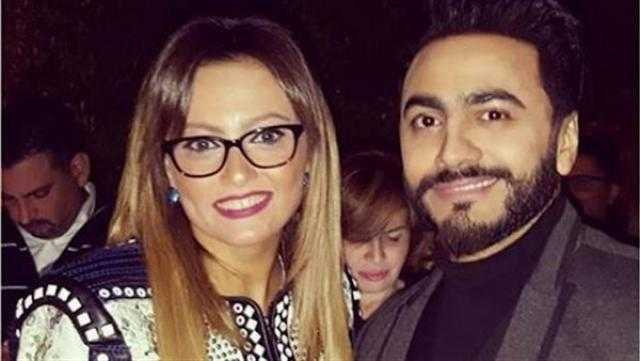 رسالة تهنئة من بشرى لـ تامر حسني بعد نجاح «مش أنا».. تعرف عليها