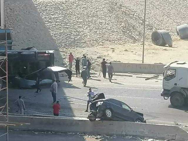 حادث مروع على الدائري الأوسطي أسفل الأوتوستراد.. صور
