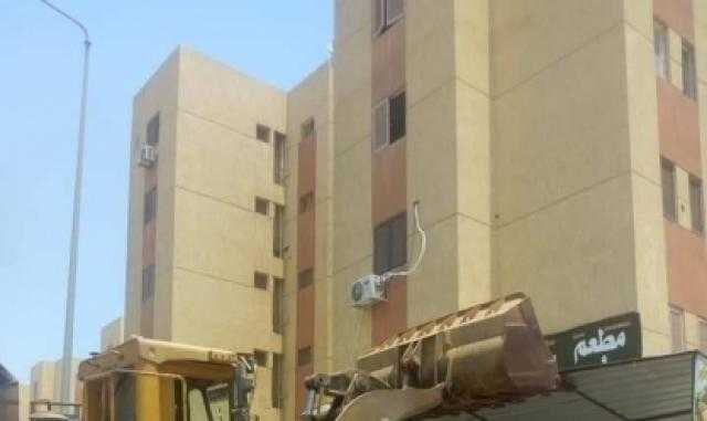 إزالة إشغالات بطريق الواحات وتشميع 6 مرافق ووحدات سكنية مخالفة بالشروق