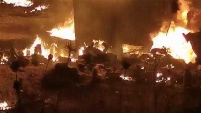 إخماد حريق التهم 3 عشش وحظيرة للمواشي ببني سويف