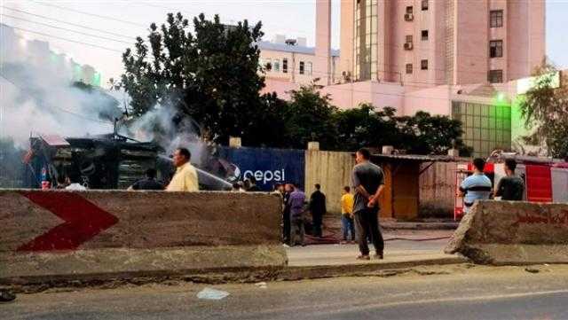 حريق بجوار مستشفى الطب النفسي بطنطا