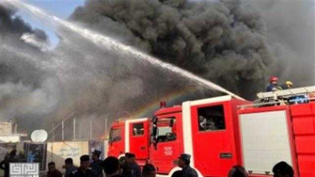إخماد حريق داخل مخزن أدوية في عقار بالعياط