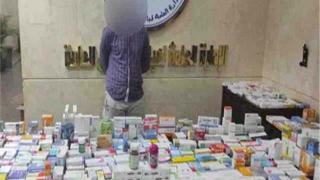 ضبط أدوية مهربة داخل مخزن بأكتوبر