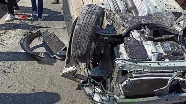 إصابة 13 شخصا في انقلاب سيارة ميكروباص بأسوان