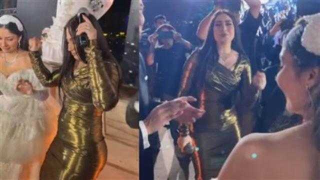 بوسي تقطع شهر العسل وتفاجيء الجمهور في حفل زفاف ابنة مدحت العدل