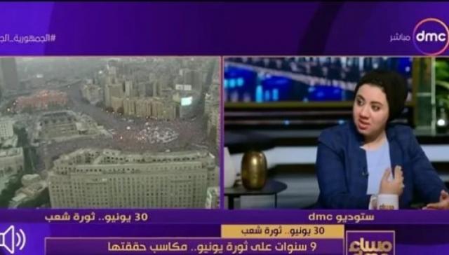 أميرة صابر: المرأة المصرية كان لها دورا مهما وفعال خلال ثورة ٣٠ يونيو