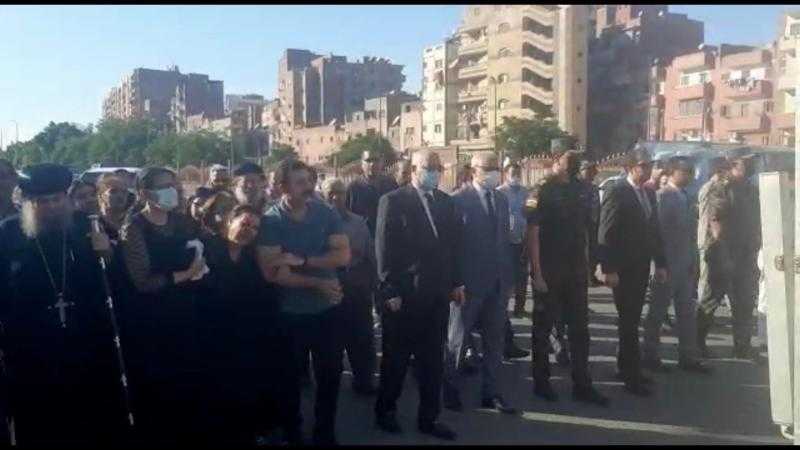 جنازة رسمية للضابط أبانوب ضحية حادث الطريق الصحراوي الشرقي