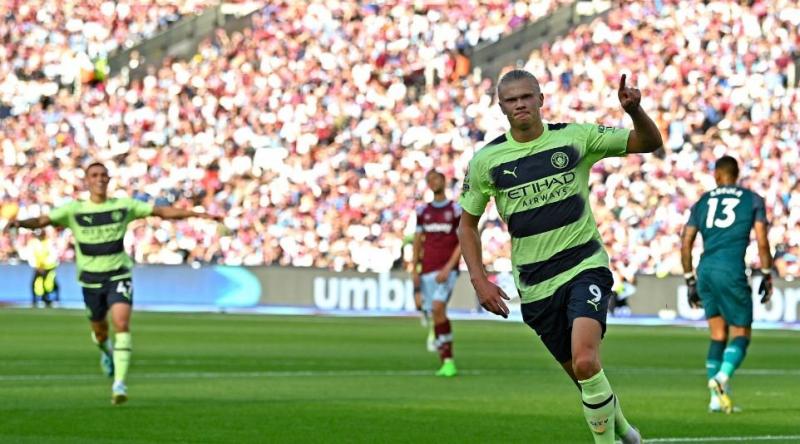 مانشستر سيتي يبدأ حملة الدفاع عن لقب الدوري الإنجليزي بالفوز على ويستهام