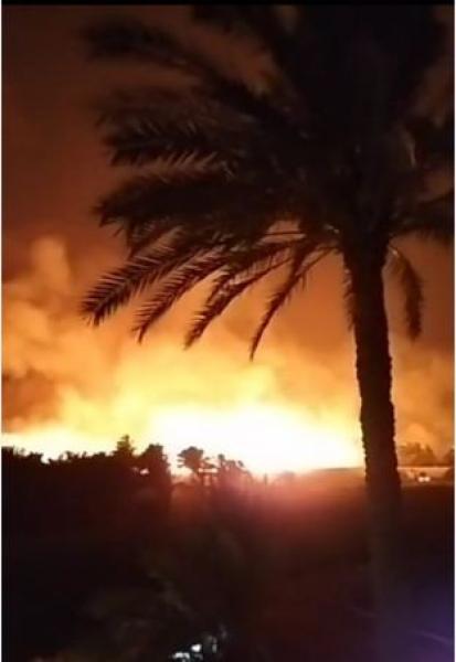 حريق هائل داخل 3 استوديوهات تصوير في أبو النمرس.. صور