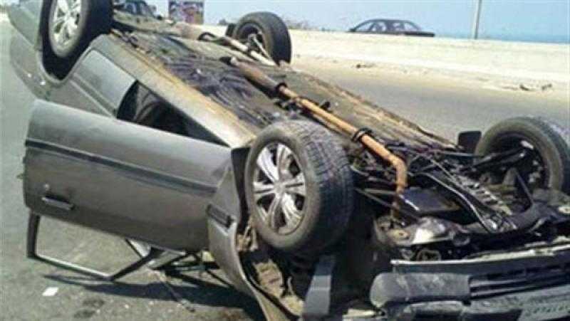 تفاصيل مصرع 3 أشخاص في حادث سقوط سيارة من أعلى كوبرى الصف